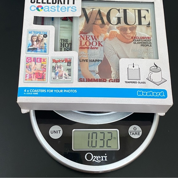 MUSTARD Celebrity Coasters for your Photos Tempered Glass Coaster Set - Picture 11 of 15